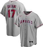 Angels 17 Shohei ohtani Gray nike Cool Base Jersey Dzhi,baseball caps,new era cap wholesale,wholesale hats